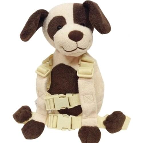 Buddy Harness Coffee Dog 2-in-1 Baby Backpack Safe and Protection Walking Reins for Children Aged from 1 to 3