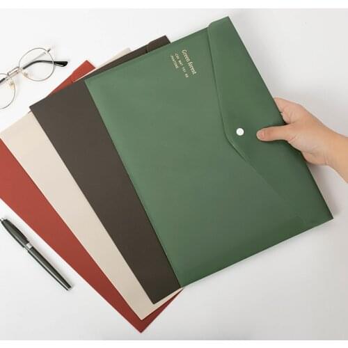 Mohamm 1Pc Random Color Creative Retro Color A4 Folder Student Supplies