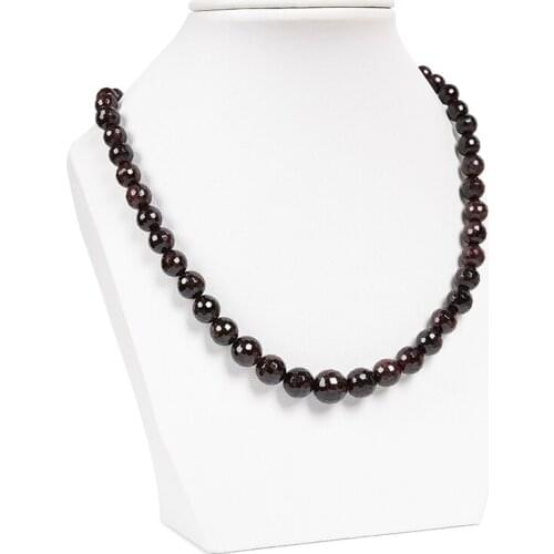 10mm Elegant Black Jet Necklace From Wholesaler Noble temperament Women Preferred Gift findings 18inch Gem H43