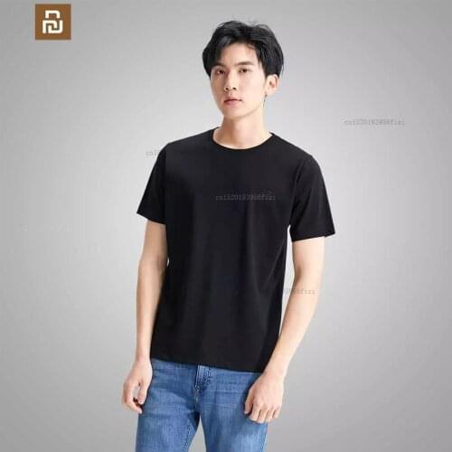 Xiaomi youpin modal blend colorful round neck T-shirt mens summer short-sleeved high-quality mens short-sleeved
