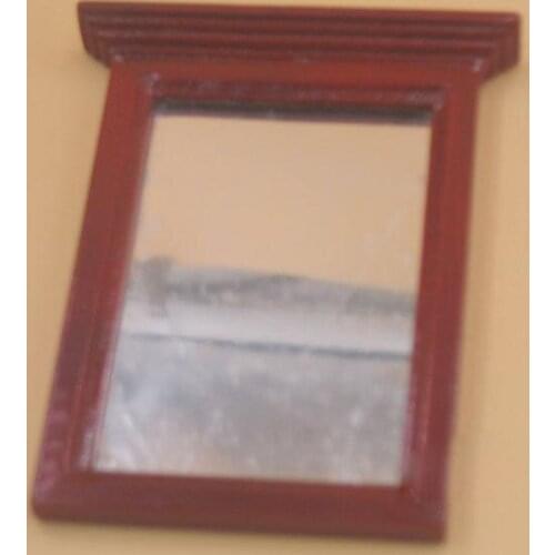 G08-X022 children gift Toy 1:12 Dollhouse mini Furniture Miniature rement brown color mirror 1pcs