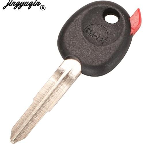 Jingyuqin 10pcs For Ssangyong Actyon Kyron Rexton Remote Car Key Shell Fob Case 0 Buttons No Chip With Uncut Blade Replacement