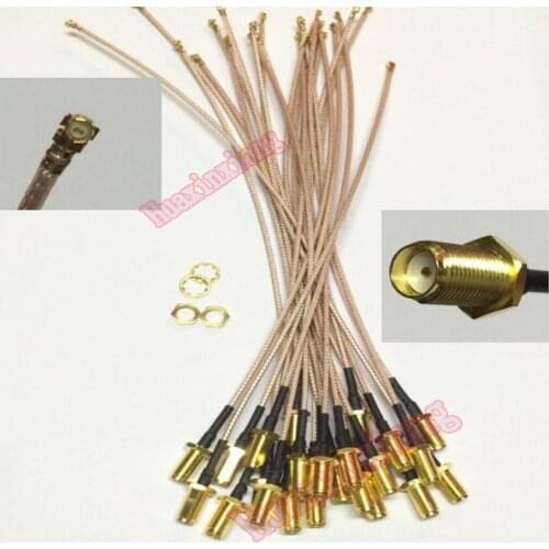 10PCS/Lot Straight RF SMA Female ( Pin female ) to IPEX/IPE/U.FL Connector pigtail cable inner hole RG178 20CM/30CM/50CM