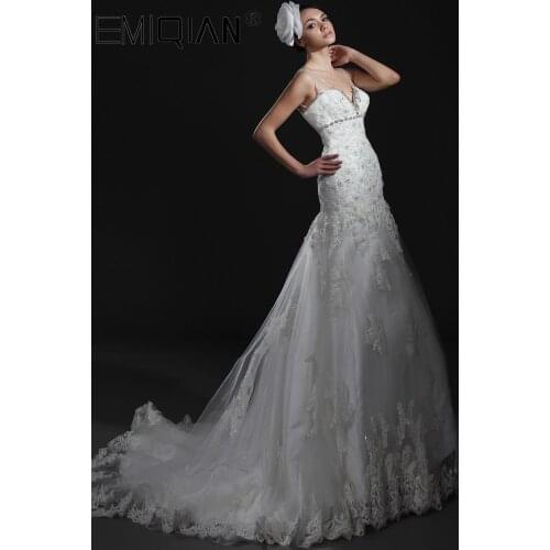 V Neck Lace Wedding Dresses Floor Length Applique Open Back Sleeveless A Line Backless Bridal Dress Vestido De Noiva