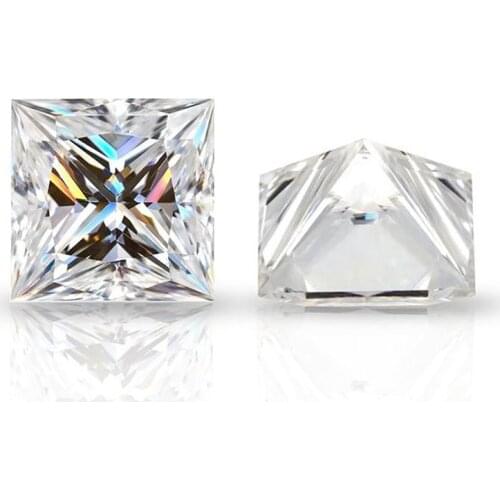 5X5mm--12x12mm GH Color White Moissanites Stone Square Shape Princess Cut Synthetic Gems For Jewellery Making