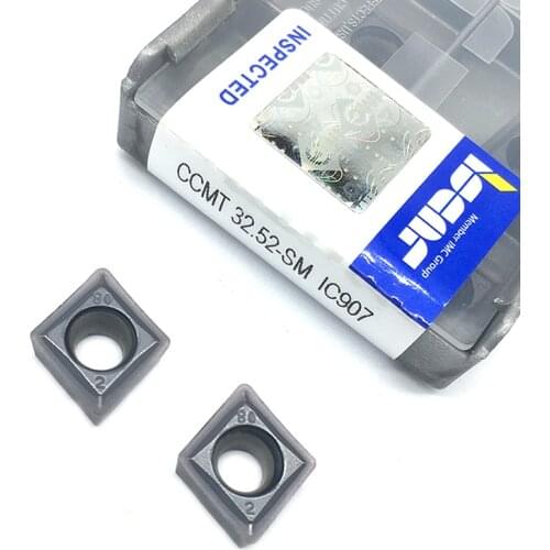 10PCS CCMT09T308 SM IC907 External Turning Tools CCMT 09T308 Carbide insert Lathe cutter Tool Tokarnyy turning insert