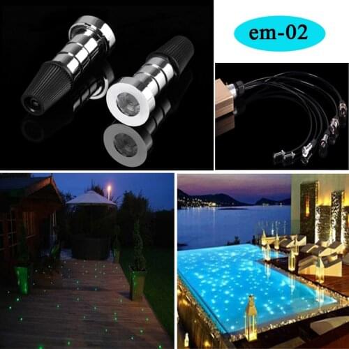 Fiber optic light end pieces for ceiling sauna swimming pool lights floor