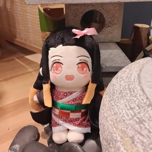 Nezuko Kamado Anime Demon Slayer Nezuko Plush Doll Clothes Changeable Plushie Toy Gift Prop