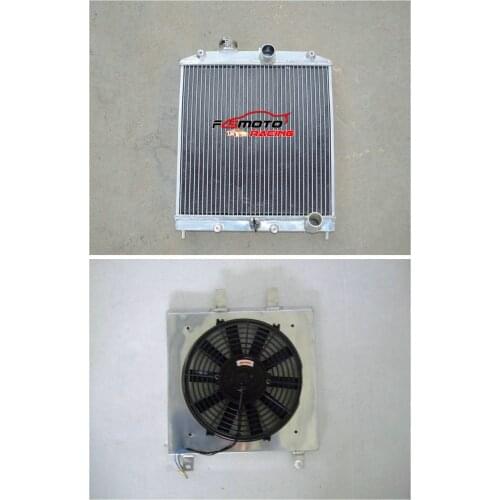 32mm Full Aluminum Racing Radiator +Shroud + FAN For Honda Civic EG EK B16 B18 1992-2000