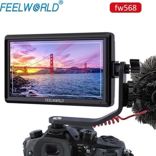 FEELWORLD FW568 Portable Camera Monitor Video Assistant with 5.5 Inch IPS Full HD Dispaly Screen Include Tilt Arm