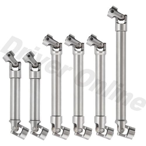 2pcs Stainless Steel Drive Shaft for 1/10 RC Crawler Axial SCX10 Wraith Capra Traxxas TRX4 TRX6 D90 TF2 Redcat GEN8