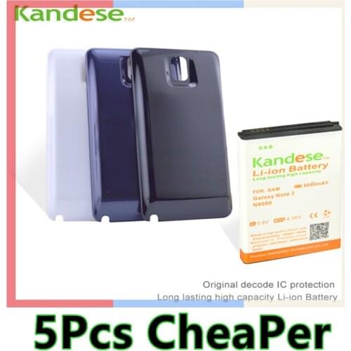 Hot sale Extended Battery/Bateria For Samsung Galaxy Note3 N9000 Original Kandese Decode IC Protection High Capacity With Cover