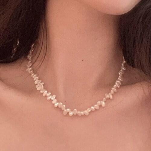 Showfay 2021 Creative Natural Pearl Necklace New Style Exquisite Irregular Freshwater Pearl Necklace for Women