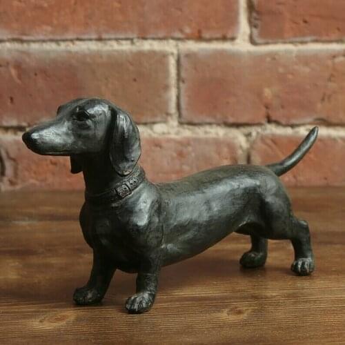 Dachshund Statue Garden Decor-yard Lawn Resin Dog Sculpture,outdoor Indoor Decor Toys For Children Animal Model Figure For Kids