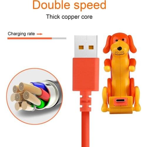 Funny Humping Dog Fast Charger Cable Mini Cable Charger 1.2M Charging Line Cute Micro USB Cable Fast Charging Cable
