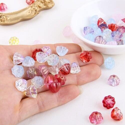 20pcs Chinese style Crystal lotus flower core Earrings For Women bracelet hair accessories hairpin DIY ancient jewelry material