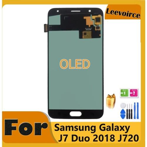 5.5'' OLED Super AMOLED for Samsung Galaxy J7 Duo 2018 J720 J720F LCD Display Touch Screen Replacement Digitizer Assembly