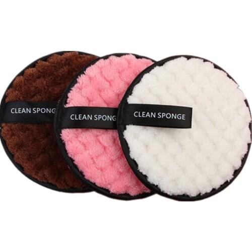 1/3pcs Microfiber Cloth Pads Facial Makeup Remover Puff Face Cleansing Towel Reusable Cotton Double layer Face Skin Care Tools