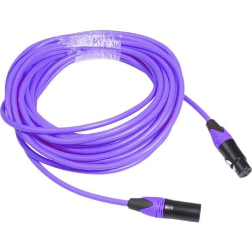 3 Pin XLR Male To XLR Female Balanced Mic Cable Wire, Purple