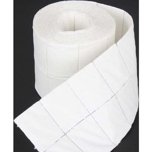 500pcs/Roll Lint Free Nail Art Polish Acrylic Gel Remover Wipes / Paper Towel UV Gel Cleaning Cotton Pads