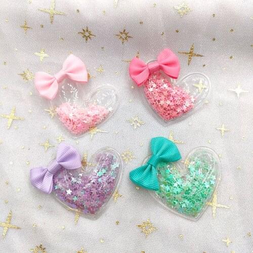 David accessories Bow-knot Quicksand Shakers Acrylic Resin DIY Jewelry Making Hair Accessories Hair Bow,10Yc13252