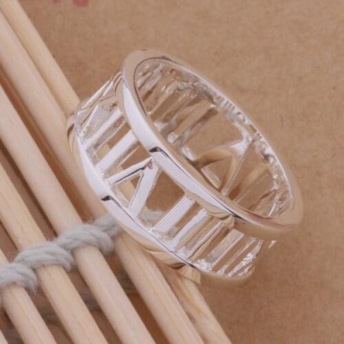 AR260 Fashion Jewelry Silver Color Gifts Popular Rings For Women Roman Numerals /alsajcza Bckajtra