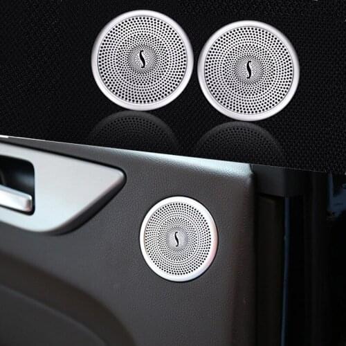 Car Rear Door Speaker Net Cover Audio Stereo Protection Sticker Trim For Mercedes Benz ML GL GLE W164 X164 Auto Part Accessories