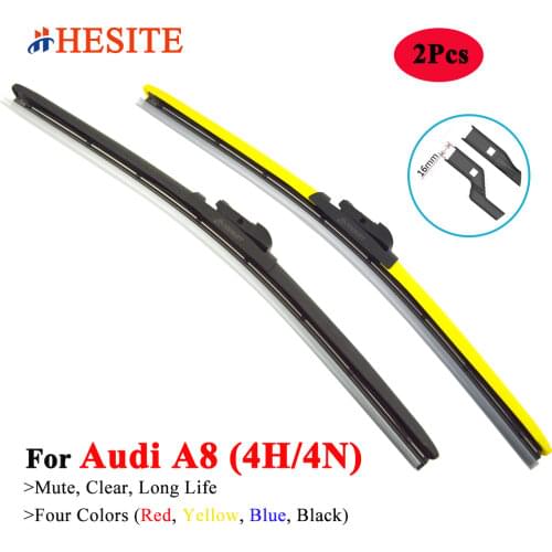 HESITE Colorful Windshield Wiper Blades For Audi A8 D2 D3 4E D4 4H Model 2000 2003 2004 2005 2006 2008 2011 2012 2015 2019 2020