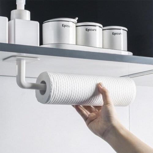 Tissue Roll Paper Hook Storage Rack Towel Holder Multifunctional Wall Shelf Organizer Bathroom Shelf Kitchen Lid Cup Dry Rack
