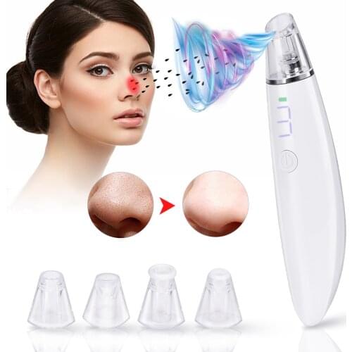 Electric Blackhead Remover Pore Vacuum Cleaner Acne Pimple Extractor USB Rechargeable Removal Tool with 5 Adjustable Suction