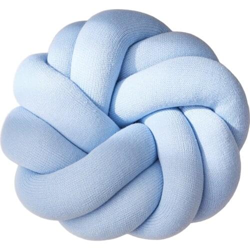 Round Knot Pillow Cozy Sofa Bed Throw Cushion Backrest for Reading Gaming 12x3"