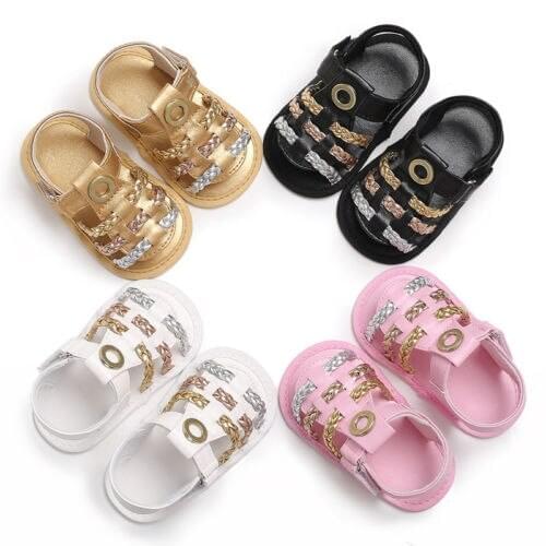 Infant Baby Girls Summer Crib Walking Sandals Infant New Soft Shoes 0-18 Months