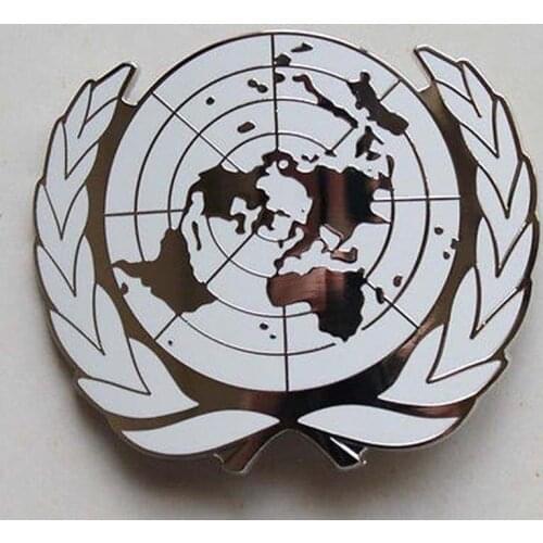 United Nations METAL Peacekeeping Force BERET Cap Badge Pin insignia
