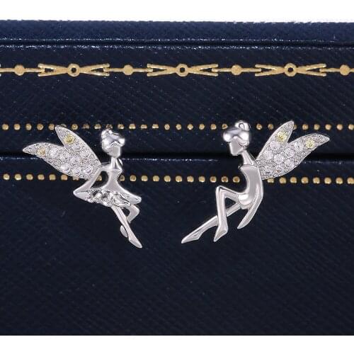 JK Fashion Delicacy Fairy Women Stud Earring Simple Design Romantic Birthday Gift Dance Party Female Earring Fashion Jewelry