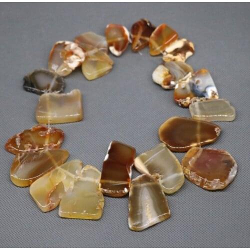 Yellow Slice Stone Beads Oval Dyed Pendant Necklace, 2017 Freeship Charm Super Popularity European Fashion Jewelry for Women