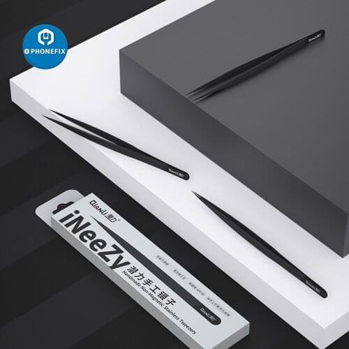Qianli Handmade Tweezers Forceps Non-Magnetic Stainless Tweezers Hand Polished Manual Gringding Tool Repair Electronics Tool Kit