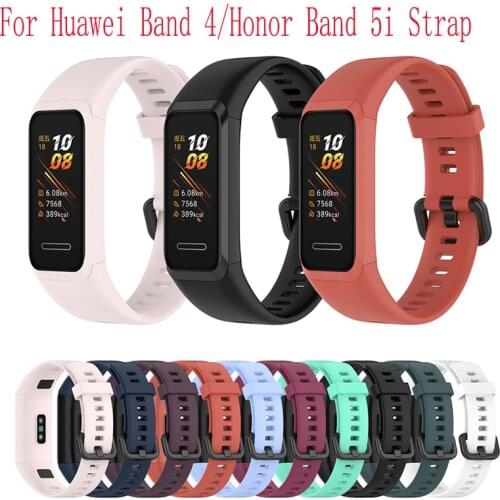 Classic Silicone Watch Band Replacement Bracelet Strap For Huawei Band 4/Honor 5i Colorful Soft Sports Wristbands Accessories