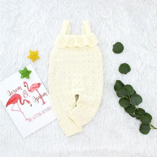 Knitted Baby Clothes 100% Cotton Newborn Baby Romper Infant Baby Girl Boy Rompers Ruffle Toddler Overalls Baby Jumpsuit Clothes