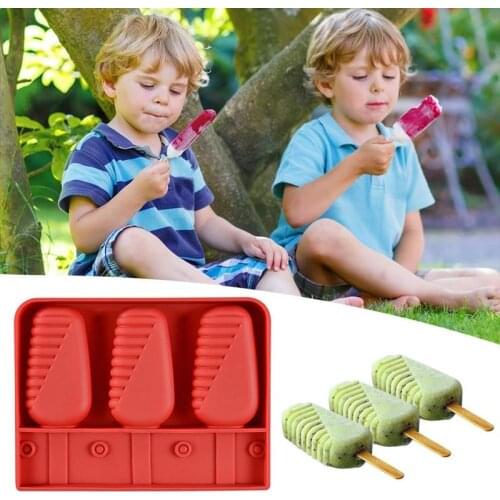 3-Cavity Silicone Ice Cream Ice Cream Mold Popsicle Mold Creative ice Cream Popsicle Ice Cream Makers Popsicle Mould
