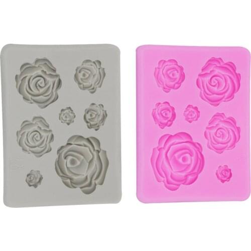 3D Rose Cookie Mold Silicone Soap Mould DIY Flower Fondant Cake Molds Baking Handcrafting Tool