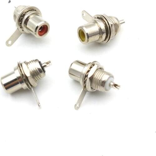 40 pcs metal RCA Socket jack AV plug Panel Mount DIY