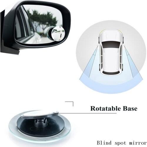 Car 360 Degree Wide Angle Round shape Convex Mirror Blind Spot Rear View Mirror Parking Car Styling safe drive accessories