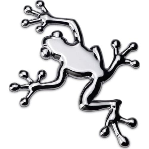 Car Styling 3D Metal Frog Adhesive Car Badge Emblem Sticker For Universal Decoration Window Trunk Decal Auto Accessories Fashion