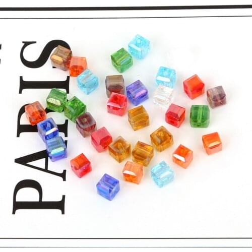 Approx100Pcs Multiple Colors 4mm Austria Crystal Beads Bicone Crystal Beads Glass Beads Loose Spacer Beads DIY Jewelry Making