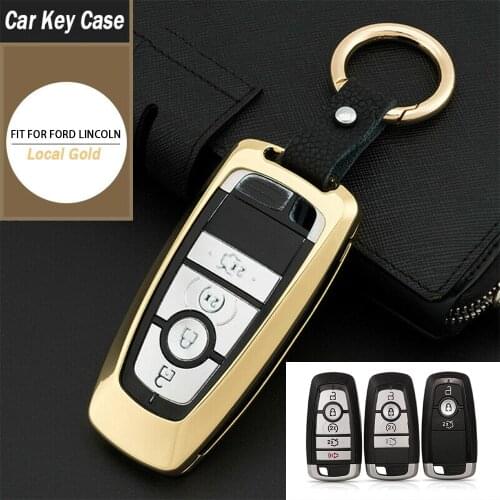 Zinc Alloy For Ford Fusion Mustang F150 250 Explorer Expedition Edge Remote Key Fob Shell Holder Cover Case Keychain Accessories