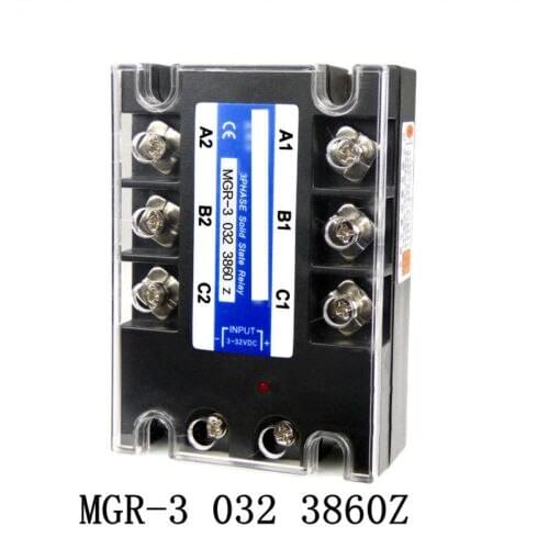 DC to AC 3-32VDC Input 380VAC Output SSR 60A 032 3860Z Three 3-Phase Solid State Relay