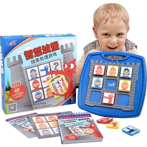 Children Montessori Creative Intelligent Castle Games 40 Challenge With Solution Games IQ Brain Training Toys For Children Toys