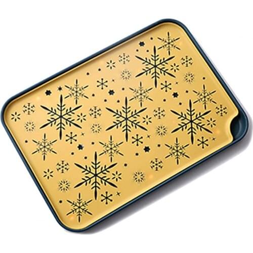 Drain Tray Rectangular Double Layer Hollw Pattern Design Plastic Portable Drainer Sink Tray Kitchen Storage Trays