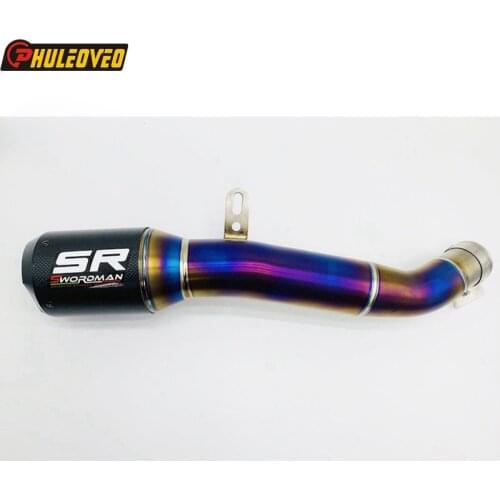 Titanium alloy Slip-on Exhaust Muffler Link Pipe for Kawasaki H2 2015-2021 ZH2 Motorcycle Exhaust Muffler Escape Demper Mid Pipe