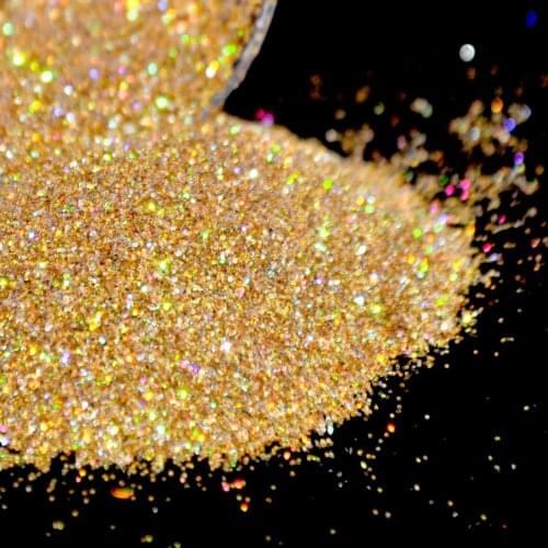 Holographic Gold Nail Art Glitter Laser Shining DIY Sparkly Paillette Tips Nail Manicure Sequins Body Art Gift Card Party Deco